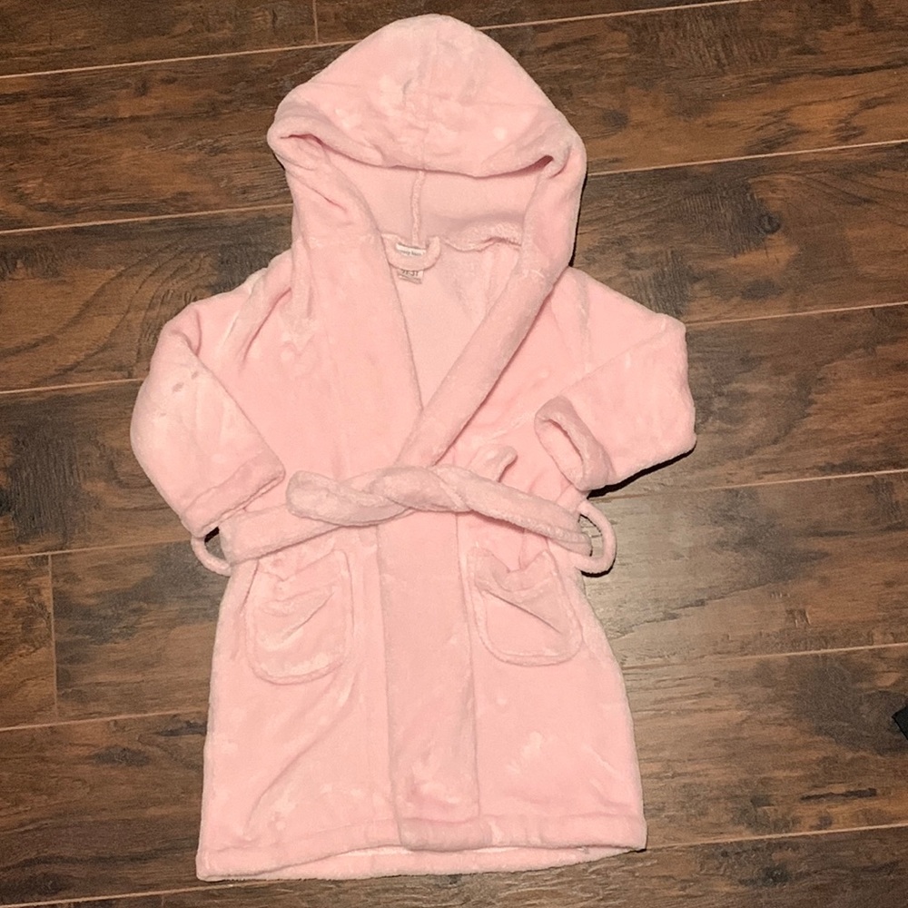 Pottery Barn Kids pink bathrobe 2T-3T